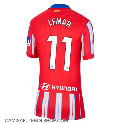 Camisa de time de futebol Atletico Madrid Thomas Lemar #11 Replicas 1º Equipamento Feminina 2024-25 Manga Curta